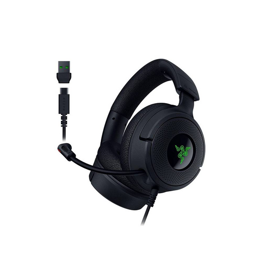 RAZER Kraken V4 X | Razer Triforce 40mm Drivers | Retractable Razer Hyperclear Cardioid Mic | 7.1 Surround Sound | Convertible Type-A & Type-C  | Razer Chroma RGB | Wired RGB Gaming Headphones & Headsets (Black)