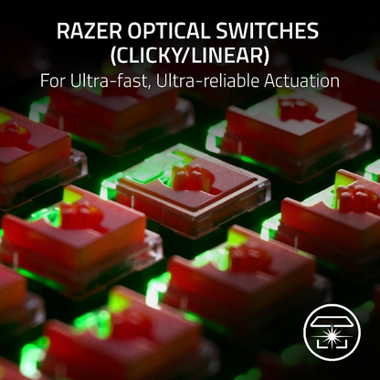 RAZER DeathStalker V2 | Razer Red Optical Switches | Laser-etched Keycaps |  Programmable Keys | Aluminum Alloy Top Case | Ergonomic & Ultra-slim Casing | Wired RGB Gaming Keyboard