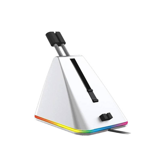 FANTECH Prisma MBR01 | Mouse Wire Management | Universal Rubber Clip | RGB Mouse Bungee (White)