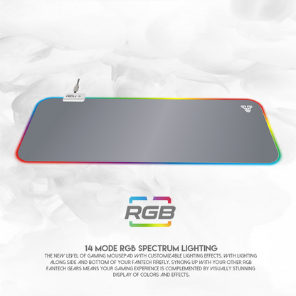 FANTECH MPR800S Firefly | 4 Mode RGB Spectrum Lighting | Soft Cloth | Anti-slip Rubber Base | RGB Gaming Mousepad (Space / 800mm x 300mm x 4mm)
