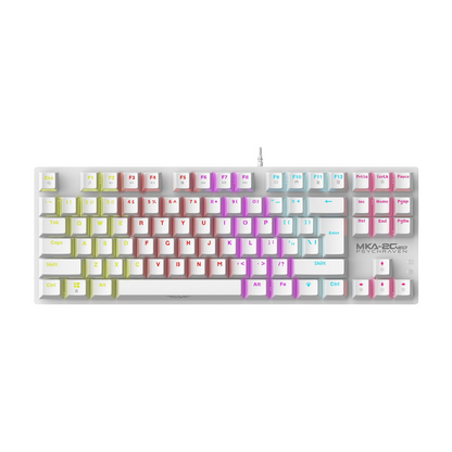 ARMAGGEDDON MKA-2C Neo PsychRaven | Linear Mechanical Key | 12 Backlight Effects | Hotswap-able Switch | 87 Keys | Wired RGB Gaming Keyboard (White)