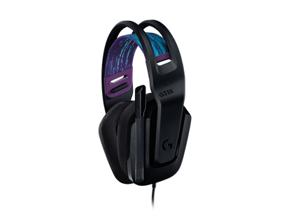 LOGITECH G335 | 40mm Neodymium Drivers | ANC | Foldable | Detachable Boom Microphone | 7.1 Surround Sound | Wired Gaming Headphones & Headsets (Black)