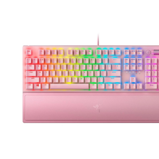 RAZER BlackWidow V3 | Razer Green Mechanical Switches | Transparent Switch Housing | Full Keys | Programmable Keys | Aluminum Construction | Wired RGB Gaming Keyboard [Quartz Edition]