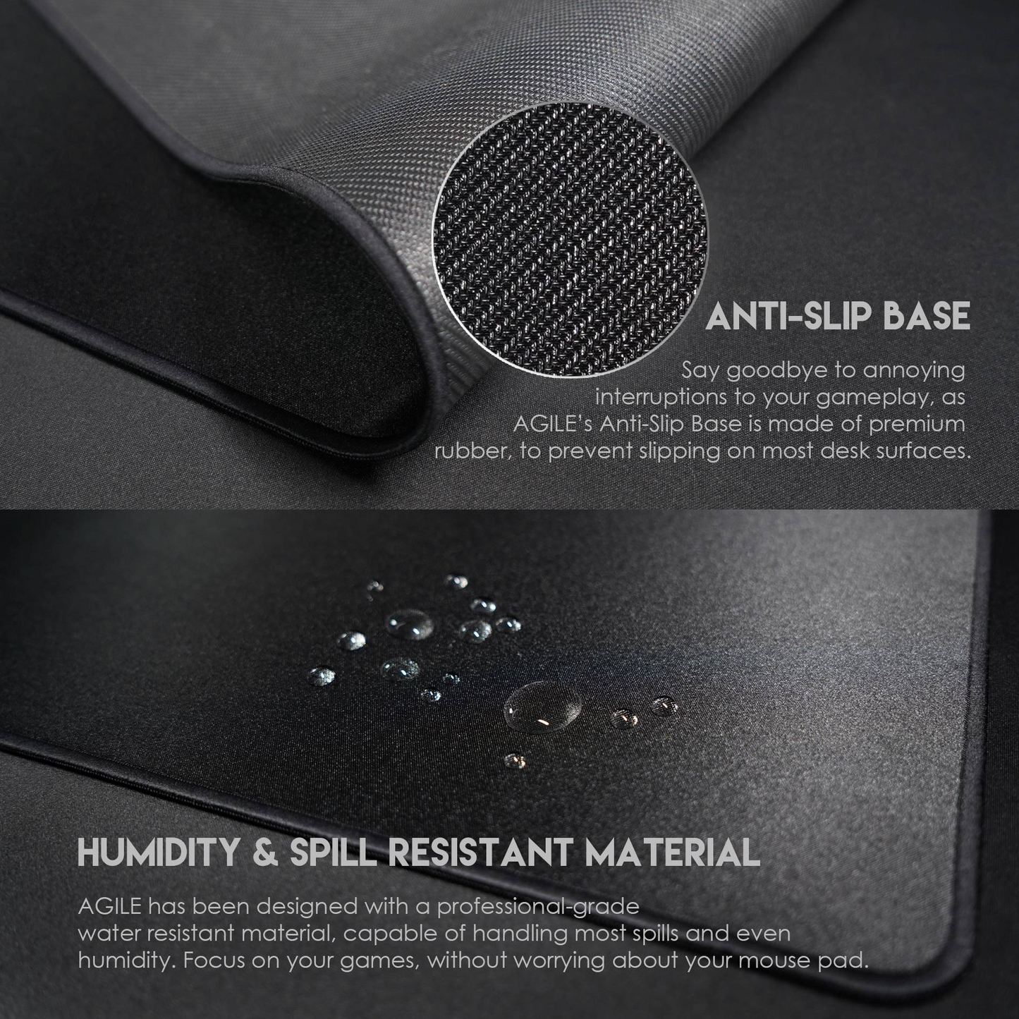FANTECH MP903 Agile | Anti-slip Base | Spill Resistant | Anti-fray Edge Stitching | Gaming Mousepad (Black / 900mm x 400mm x 3mm)