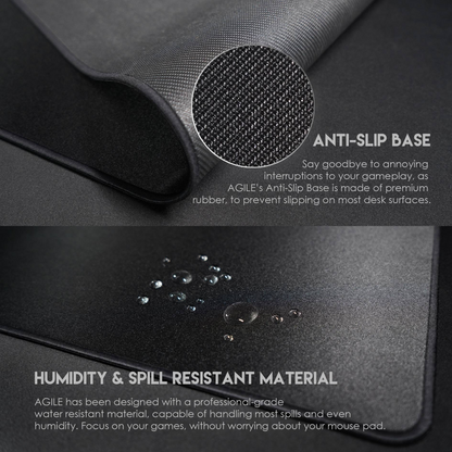 FANTECH MP903 Agile | Anti-slip Base | Spill Resistant | Anti-fray Edge Stitching | Gaming Mousepad (Black / 900mm x 400mm x 3mm)