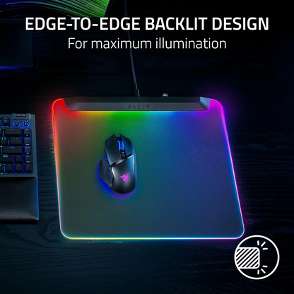 RAZER Firefly V2 Pro | Ultra Thin Anti-slip Base | Hard Micro-Textured Surface | Fully Illuminated | Integrated USB 2.0 Port | RGB Gaming Mousepad (Black / 360mm x 278mm x 4.6mm)