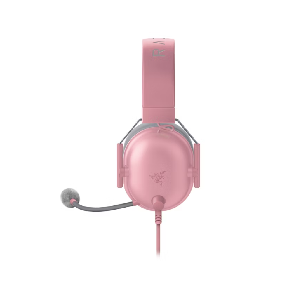 RAZER BlackShark V2 X | Razer Triforce 50mm Drivers | Fixed Razer Hyperclear Cardioid Mic | 7.1 Surround Sound | Advanced Passive Noise Cancellation | Wired Gaming Headphones & Headsets (Quartz Pink)