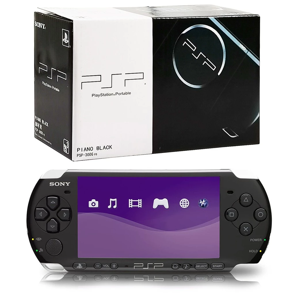[REFURBISHED] SONY PlayStation Portable PSP-3000 | 32GB Games | LCD | Built-in Microphone | 1200mAh Lithium Battery | Handheld Console (Piano Black)