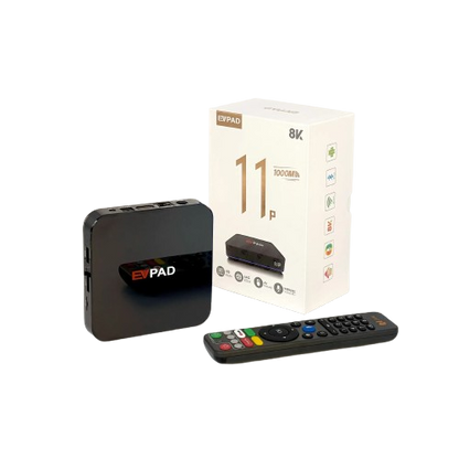 EVPAD Android TV Box 易播电视盒 11P | 8K Ultra HD + HDR | 4GB RAM + 64GB ROM | Android TV OS | Accessible to Netflix & Disney+ & YouTube & Prime Video | EVAI Voice Assistant | Dual-band Wi-Fi & Ethernet [Premium Edition]