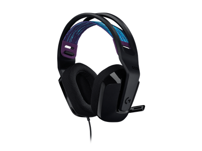 LOGITECH G335 | 40mm Neodymium Drivers | ANC | Foldable | Detachable Boom Microphone | 7.1 Surround Sound | Wired Gaming Headphones & Headsets (Black)