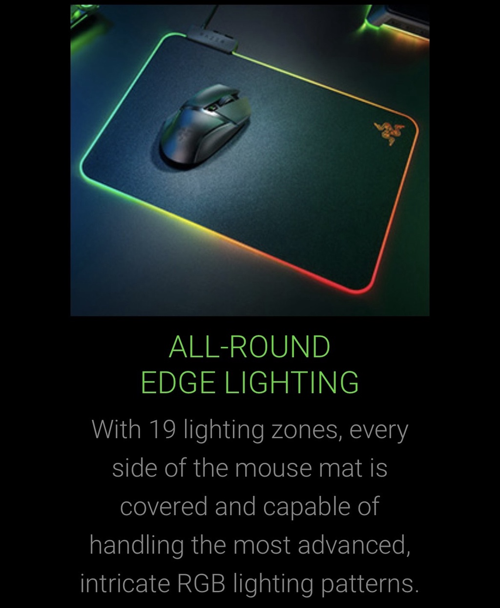 RAZER Firefly V2 | Ultra Thin Anti-slip Base | Micro-Textured Surface | Razer Chroma RGB | Built-in Cable Catch | RGB Gaming Mousepad (Black / 355mm x 255mm x 3mm)