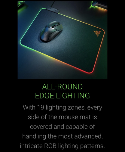 RAZER Firefly V2 | Ultra Thin Anti-slip Base | Micro-Textured Surface | Razer Chroma RGB | Built-in Cable Catch | RGB Gaming Mousepad (Black / 355mm x 255mm x 3mm)