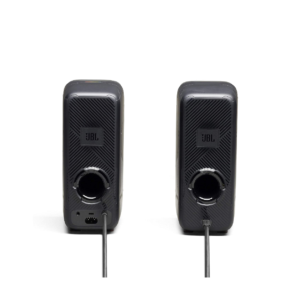 JBL Quantum Duo | Customizable Unique Lighting Effects | RMS 20W | LightSync | QuantumSOUND Signature | Wired & Wireless Bluetooth RGB Gaming Speaker