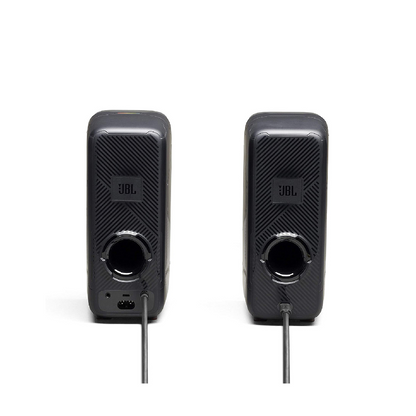 JBL Quantum Duo | Customizable Unique Lighting Effects | RMS 20W | LightSync | QuantumSOUND Signature | Wired & Wireless Bluetooth RGB Gaming Speaker