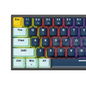 FANTECH MK874 V2 Atom 63 | Mechanical Switches | 63 Keys | 26 Keys Anti-Ghosting | 17 RGB Modes | 3-PIN Hot Swap | Wired RGB Gaming Keyboard (Mizu Skyblue Edition)
