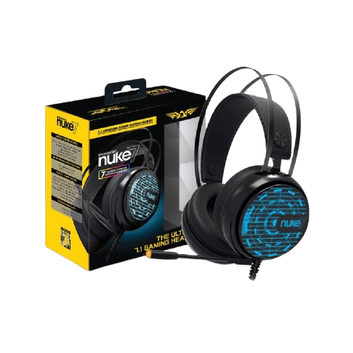 ARMAGGEDDON NUKE 7 Ironsight | 50mm Neodymium Drivers | Multi-Color LED | 7.1 Surround Sound | USB-Connection RGB Gaming Headphones & Headsets [2019 Edition]