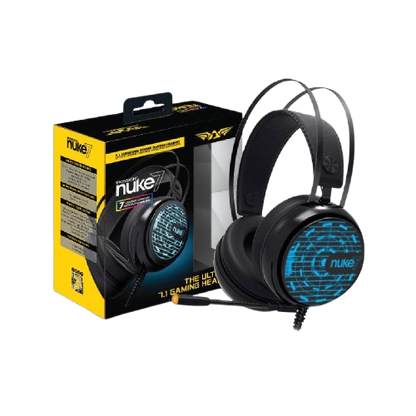 ARMAGGEDDON NUKE 7 Ironsight | 50mm Neodymium Drivers | Multi-Color LED | 7.1 Surround Sound | USB-Connection RGB Gaming Headphones & Headsets [2019 Edition]