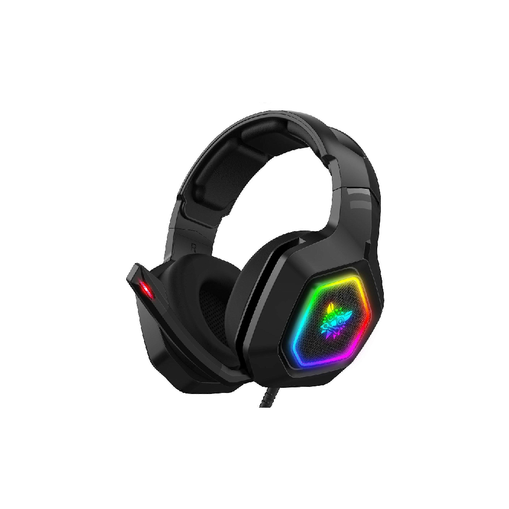 ONIKUMA K10 | 50mm Directional Driver | 7.1 Surround Sound | Noise Cancelling & Folding Microphone | Lightweight | Wired RGB Gaming Headphones & Headsets (Black)