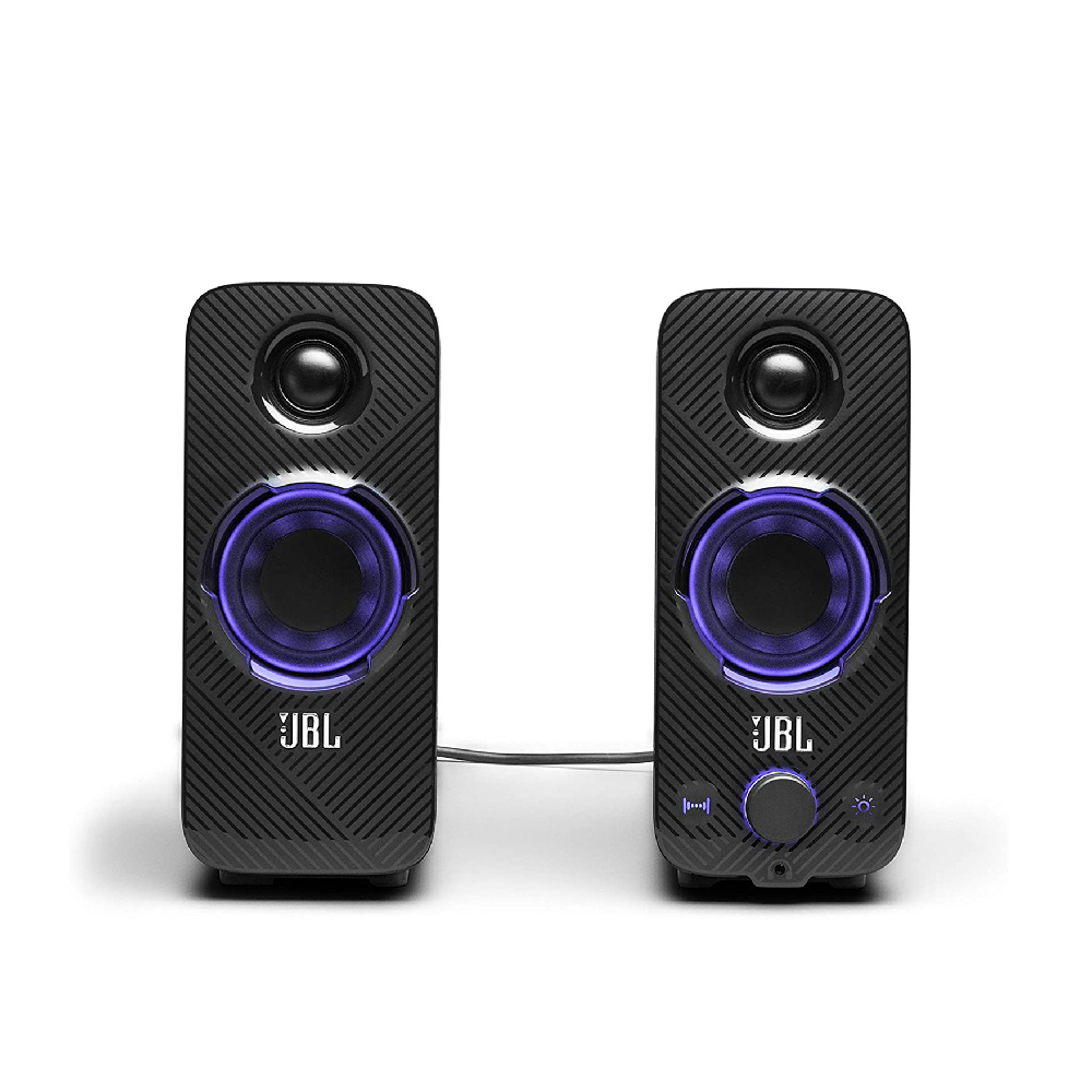 JBL Quantum Duo | Customizable Unique Lighting Effects | RMS 20W | LightSync | QuantumSOUND Signature | Wired & Wireless Bluetooth RGB Gaming Speaker