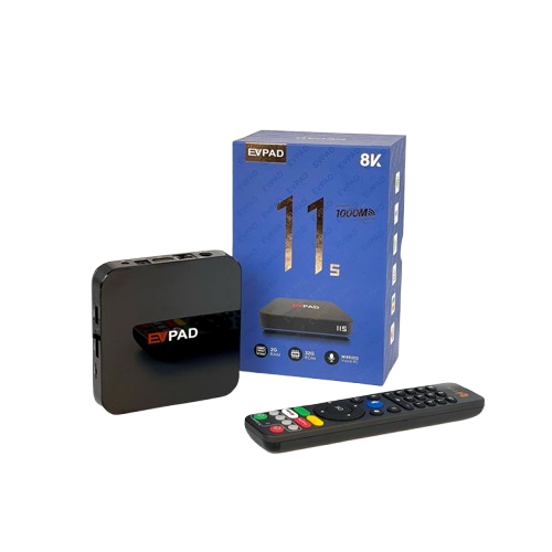 EVPAD Android TV Box 易播电视盒 11S | 8K Ultra HD + HDR | 2GB RAM + 32GB ROM | Android TV OS | Accessible to Netflix & Disney+ & YouTube & Prime Video | EVAI Voice Assistant | Dual-band Wi-Fi & Ethernet [Standard Edition]