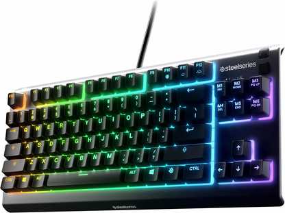 STEELSERIES Apex 3 | Silent Switches | Water Resistant | TKL | Multimedia Controls | PrismSync Lighting | Anti-Ghosting | Three-ways Cable Routing | Wired RGB Gaming Keyboard