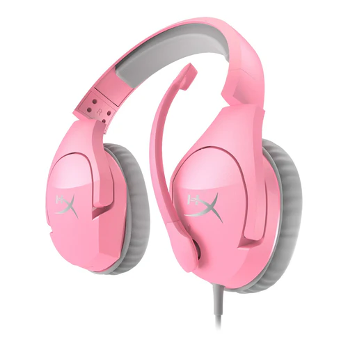 HYPERX Cloud Stinger | 50mm Drivers | Swivel-to-mute Noise-Cancelling Microphone | Signature Memory Foam | Wired Gaming Headphones & Headsets (Pink)