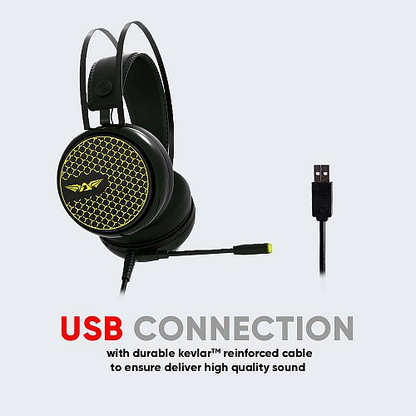 ARMAGGEDDON NUKE 7 Ironsight | 50mm Neodymium Drivers | Multi-Color LED | 7.1 Surround Sound | USB-Connection RGB Gaming Headphones & Headsets [2019 Edition]