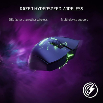 RAZER DeathAdder V3 Pro | 6 Programmable Buttons | Focus Pro 30K Optical Sensor + 30K DPI | Razer Optical Switches Gen 3 + 90 Million Clicks | Razer HyperSpeed Wireless | Ultra-light Weight | Ergonomic Design | Wired & Wireless Gaming Mouse (White)