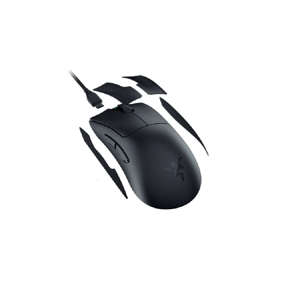RAZER DeathAdder V3 Pro | 6 Programmable Buttons | Focus Pro 30K Optical Sensor + 30K DPI | Razer Optical Switches Gen 3 + 90 Million Clicks | Razer HyperSpeed Wireless | Ultra-light Weight | Ergonomic Design | Wired & Wireless Gaming Mouse (Black)