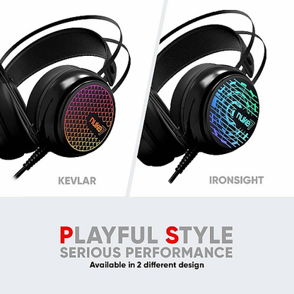 ARMAGGEDDON NUKE 7 Ironsight | 50mm Neodymium Drivers | Multi-Color LED | 7.1 Surround Sound | USB-Connection RGB Gaming Headphones & Headsets [2019 Edition]