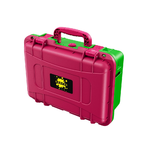 DEVASO Professional Deluxe Waterproof Travel Case For Nintendo Switch V1 / V2 / OLED (Green & Pink)