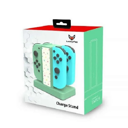 LUCKY FOX LF-221 Joy-Con Charging Stand For Nintendo Switch V1 / V2 / OLED (Animal Crossing Edition)