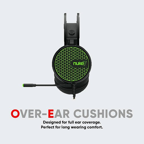 ARMAGGEDDON NUKE 7 Ironsight | 50mm Neodymium Drivers | Multi-Color LED | 7.1 Surround Sound | USB-Connection RGB Gaming Headphones & Headsets [2019 Edition]