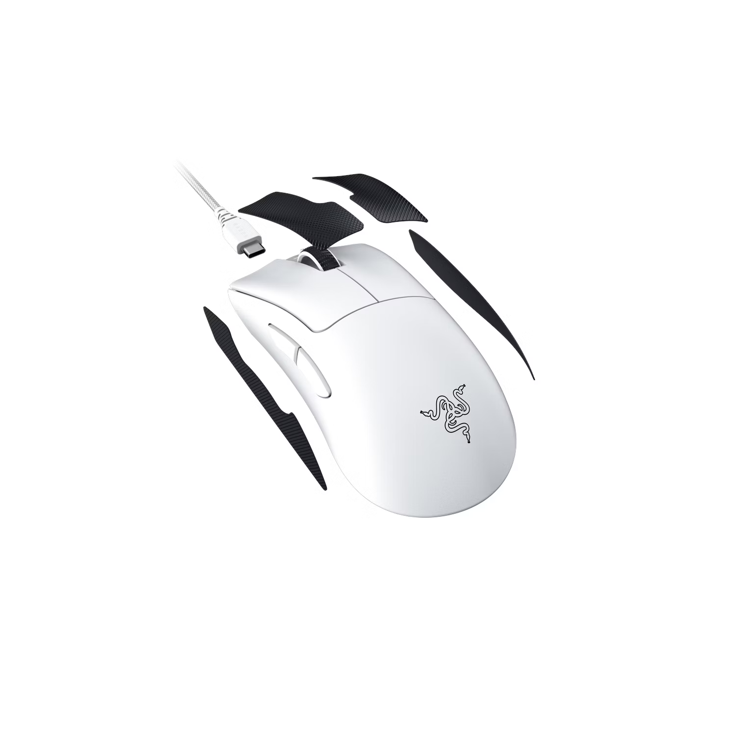RAZER DeathAdder V3 Pro | 6 Programmable Buttons | Focus Pro 30K Optical Sensor + 30K DPI | Razer Optical Switches Gen 3 + 90 Million Clicks | Razer HyperSpeed Wireless | Ultra-light Weight | Ergonomic Design | Wired & Wireless Gaming Mouse (White)