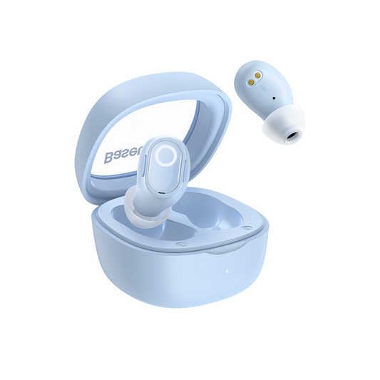 BASEUS Bowie WM02 | TWS | 25 Hours Total Playback | Dual Channel Low Latency Mode | Wireless Bluetooth Earbuds (Blue)