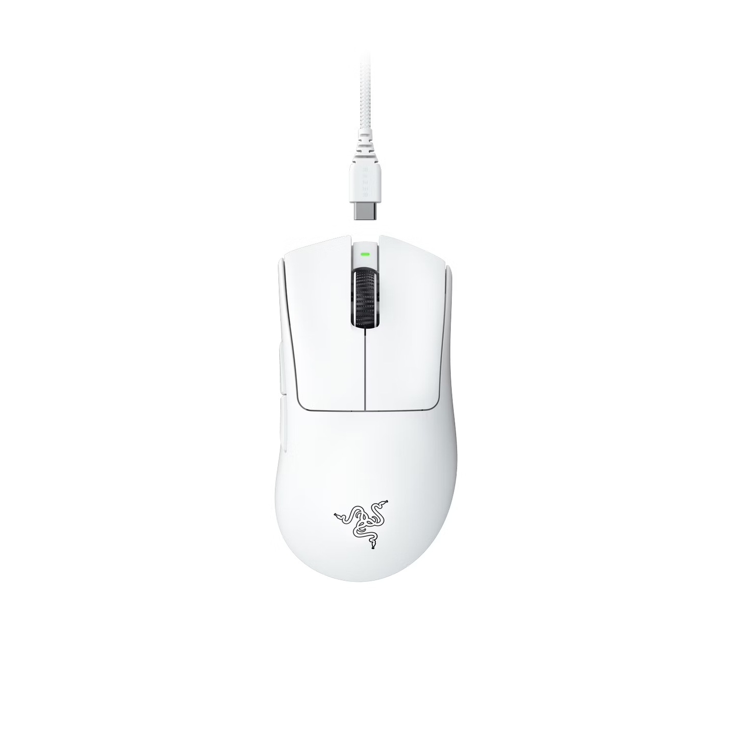 RAZER DeathAdder V3 Pro | 6 Programmable Buttons | Focus Pro 30K Optical Sensor + 30K DPI | Razer Optical Switches Gen 3 + 90 Million Clicks | Razer HyperSpeed Wireless | Ultra-light Weight | Ergonomic Design | Wired & Wireless Gaming Mouse (White)
