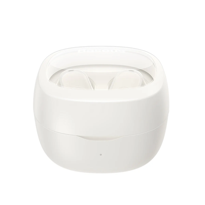 BASEUS Bowie WM02 | TWS | 25 Hours Total Playback | Dual Channel Low Latency Mode | Wireless Bluetooth Earbuds (White)