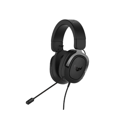ASUS TUF Gaming H3 | 50mm Essence Driver | 7.1 Virtual Surround Sound | Stainless Steel Headband | Lightweight | Wired Gaming Headphones & Headsets (Gun Metal)