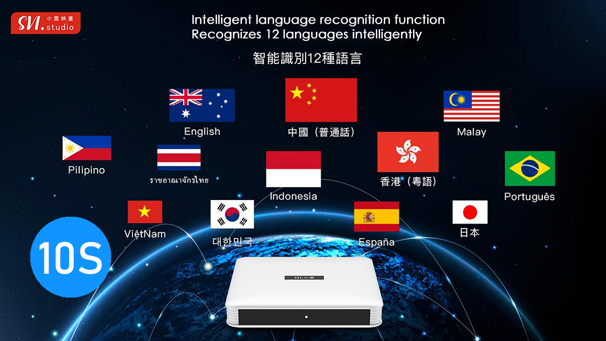 SVI CLOUD Android TV Box 小云电视盒 10S | 4K Ultra HD + HDR | 2GB RAM + 32GB ROM | Android TV OS | Accessible to Netflix & Disney+ & YouTube & Prime Video | Voice Control | Dual-band Wi-Fi & Ethernet [Standard Edition]