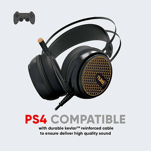 ARMAGGEDDON NUKE 7 Ironsight | 50mm Neodymium Drivers | Multi-Color LED | 7.1 Surround Sound | USB-Connection RGB Gaming Headphones & Headsets [2019 Edition]