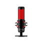 HYPERX QuadCast | 4 Polar Patterns | Tap-to-mute Sensor | Built-in Anti Vibration Shock Mount | Red Lighting | Wired Gaming Microphone (Black & Red)
