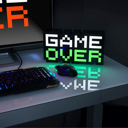 BL003 GAME OVER 8-bit Pixel Icon Light | Retro Style | Color Phasing Mode | Multiple Color Options | Gaming Lighting