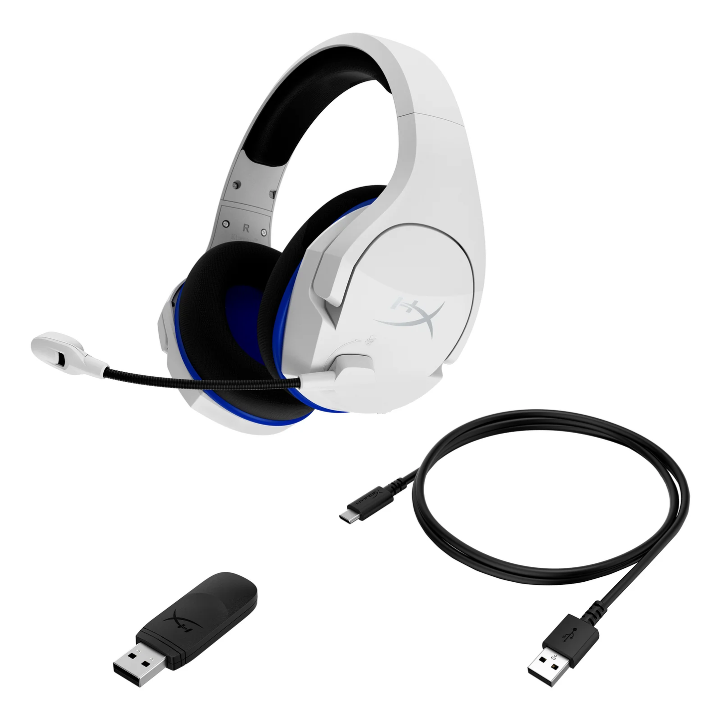 HYPERX Cloud Stinger Core | 40mm Drivers | Swivel-to-mute Noise-Cancelling Microphone | Designed For PlayStation® | Wireless Gaming Headphones & Headsets (PlayStation 5 Blue & White Edition)