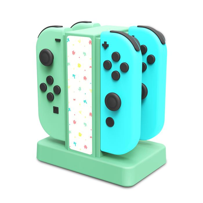 LUCKY FOX LF-221 Joy-Con Charging Stand For Nintendo Switch V1 / V2 / OLED (Animal Crossing Edition)