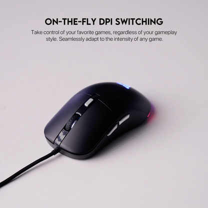 FANTECH VX9S-MJ Kanata S | Adjustable 400 - 7200 DPI | Huano 10 Million Switch | 6 Programmable Buttons | Wired ARGB Pro Gaming Mouse  (Pink)