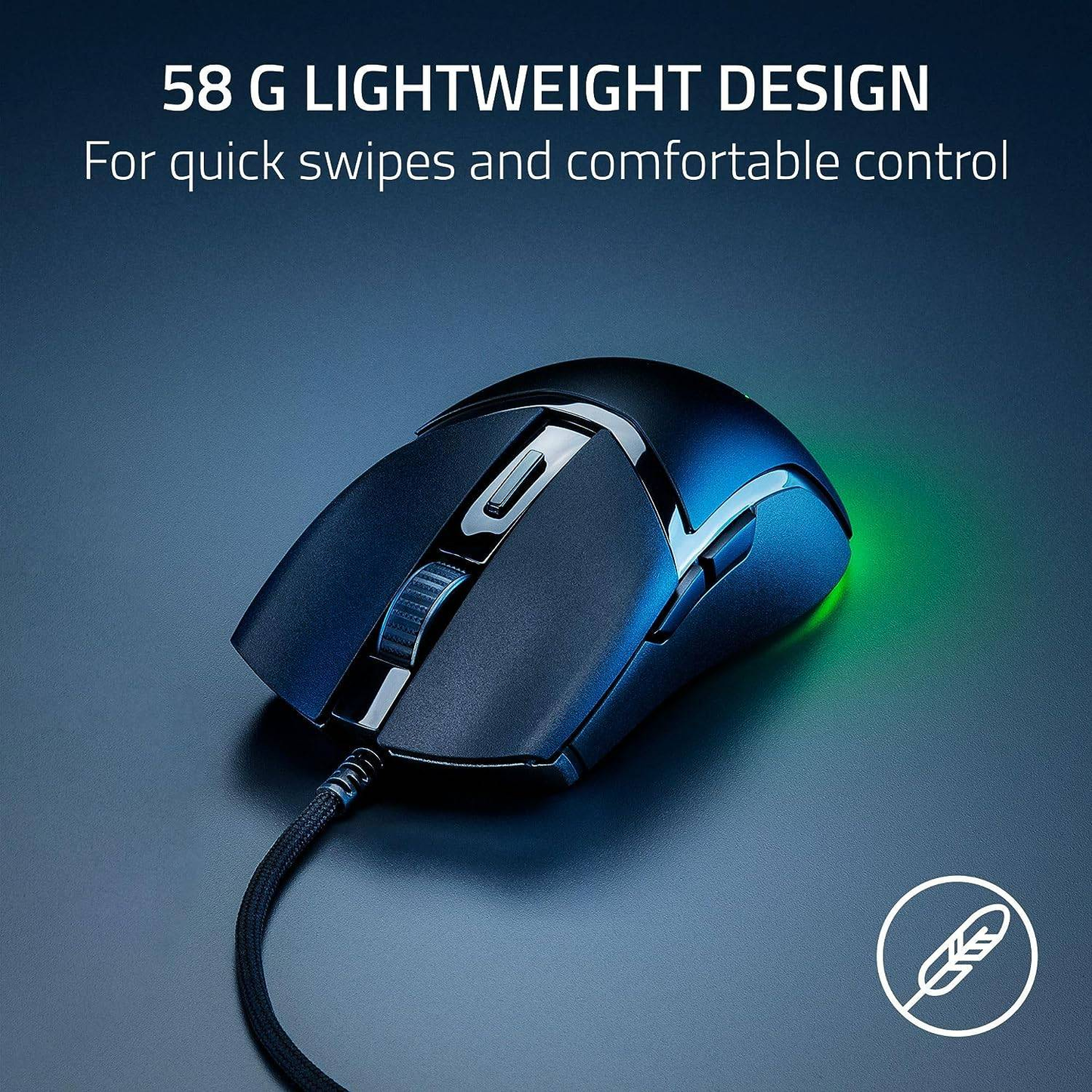 RAZER Cobra | 6 Programmable Buttons | 8500 DPI Optical Sensor | Razer Optical Switches Gen 3 + 90 Million Clicks | Razer SpeedFlex Cable | Wired RGB Gaming Mouse (Black)