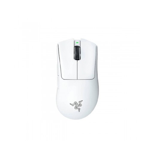RAZER DeathAdder V3 Pro | 6 Programmable Buttons | Focus Pro 30K Optical Sensor + 30K DPI | Razer Optical Switches Gen 3 + 90 Million Clicks | Razer HyperSpeed Wireless | Ultra-light Weight | Ergonomic Design | Wired & Wireless Gaming Mouse (White)