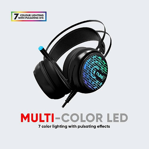 ARMAGGEDDON NUKE 7 Ironsight | 50mm Neodymium Drivers | Multi-Color LED | 7.1 Surround Sound | USB-Connection RGB Gaming Headphones & Headsets [2019 Edition]
