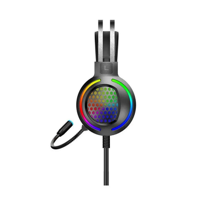 IKAKU KSC-454 You Ming Series| 7.1 Virtual Surround Sound | Noise Reduction Microphone | Convenient Sound Control | Wired RGB Gaming Headphones & Headsets (Black)