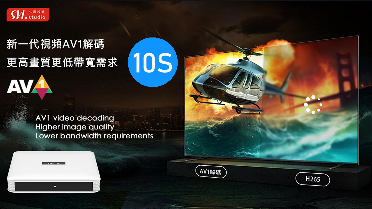 SVI CLOUD Android TV Box 小云电视盒 10S | 4K Ultra HD + HDR | 2GB RAM + 32GB ROM | Android TV OS | Accessible to Netflix & Disney+ & YouTube & Prime Video | Voice Control | Dual-band Wi-Fi & Ethernet [Standard Edition]